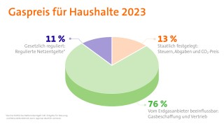 Infografik zum Gaspreis für Haushalte 2023