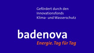 Logo des Innovationsfonds Klima und Wasserschutz mit Förderhinweis