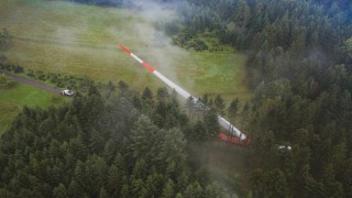 Windflügeltransport für den badenova Windpark auf dem Hohenlochen.